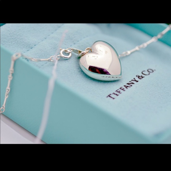 Tiffany & Co. Jewelry - Tiffany & Co Ziegfeld Puffy Heart Silver Necklace